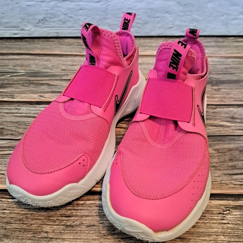 Nike Flex Runner 3 Kids Pink Black Slip On Running Shoes FN1294-602 Size 4Y